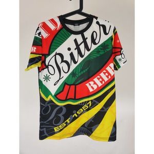 (V) SUPER RARE Bitter Men shirt SS FIJI est 1957 multicolor sz S